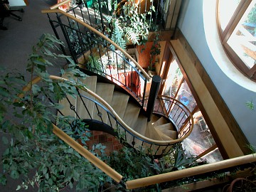 A lépcső felülnézetből
